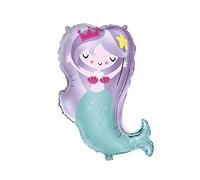 Stunning Mermaid Giant Foil Balloon (73cm) - Multicolor & Dazzling Decoration - Perfect for Under-the-Sea Themed Parties & Events - 1 Pc