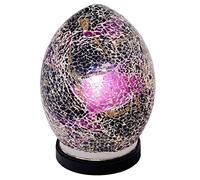 Stunning Mini Egg Lamp, Mosaic Glass - Purple