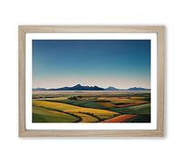 Stunning Mountain Landscape Framed Print | A3 Oak Framed Wall Art | Ready to Hang | Modern Landscape Picture | Living Room Bedroom Lounge Office