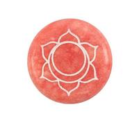 Stunning Orange Marble Sacral Chakra Meditation Stone - 1cm x 5.5cm (1 Pc.) - Unique & Exquisite Design, Durable Material - Perfect for Home Decor