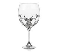 Stunning Pewter Highland Stag & Scottish Thistle Gin Glass Goblet