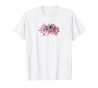 Stunning Pink and Black Cactus Dahlia Flower Design Value Graphic T-Shirt, Men, White, M
