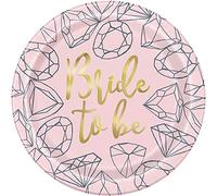 Stunning Pink Diamond Bachelorette Party Dinner Plates (22cm) - Chic & Elegant Design for Unforgettable Celebration - 8ct