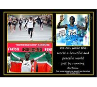 STUNNING QUALITY ELIUD KIPCHOGE SIGNED/AUTOGRAPHED PRINT