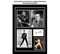 Stunning Quality Elvis Presley Signed/Autographed Print (A4 Print 29.7cm x 21cm)