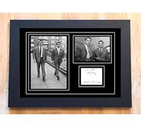 Stunning Quality Framed Kray Twins Signed Autographed Print | A4 compact sizing | Replica autograph plaque | Lustre photo paper | Classic glass casing