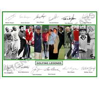 Stunning Quality Golfing Legends Golf Signed/Autographed Print. Tiger Woods, Jack Nicklaus etc etc (A4 Print 29.7cm x 21cm)