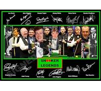 Stunning Quality Snooker Legends Ronnie O'sullivan, Stephen Hendry... Signed/Autographed Print. (A4 PRINT ONLY 29.7CM X 21CM)