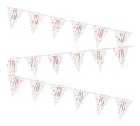 Stunning Rose Gold 70th Birthday Glitz Prismatic Flag Banner (274cm) - Perfect Celebration Decor for Birthday, Anniversary, & More - 1 Pc