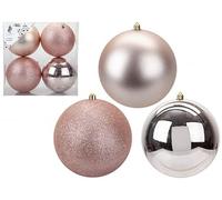 Stunning Rose Gold Christmas Baubles - 15cm (Pack of 4) - Premium Quality - Perfect for a Glamorous Holiday Season