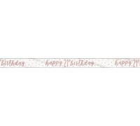 Stunning Rose Gold Happy 21st Birthday Glitz Foil Banner (274cm) - Dazzling Party Decor for a Memorable Milestone - 1 Pc
