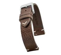 STUNNING SELECTION Alpine Genuine Vintage Leather Watch Strap | Quick Release Watch Band | Full Grain Leather Watch Band for Men & Women | Compatible with Traditional & Smart Watches, Brown, 20mm