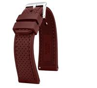 STUNNING SELECTION Alpine Premium Quality Sporty Silicone Waterproof Watch Band with Quick Release - Soft Rubber Watch Strap - Assroted Colors - 20 mm, 22 mm and 24 mm (24MM, Burgundy)