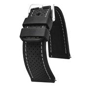 STUNNING SELECTION ALPINE Premium Quality Sporty Silicone Waterproof Watch Band with quick release - Soft Rubber Watch Strap - Assroted Colors - 20 mm, 22 mm, 24 mm & 26 mm (26MM, BLACK-GREY)