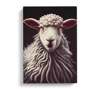 Stunning Sheep Canvas Print | Gallery Wrapped 30mm Frame Wall Art | 30x20 inches | Ready to Hang | Modern Animals Picture | Living Room Bedroom Lounge Office