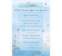 STUNNING SON WHAT MAKES YOU SO SPECIAL 5 VERSE BIRTHDAY GREETING CARD