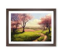 Stunning Spring Forest Framed Print | A4 Walnut Framed Wall Art | Ready to Hang | Modern Landscape Picture | Living Room Bedroom Lounge Office
