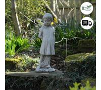 Stunning Statue Of Little Girl Hiding The Rose