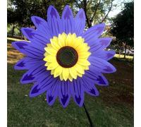 Stunning Sunflower Windmill for Lawn Garden Party, Assorted Colors and Sizes (Purple)