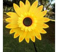 Stunning Sunflower Windmill for Lawn Garden Party, Assorted Colors and Sizes (Yellow)