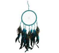 Stunning Turquoise Peacock Feather Dreamcatcher - 58cm x 22cm (1 Pc.) - Handcrafted Decor, Unique & Eye-Catching Design - Perfect Home Accent Piece