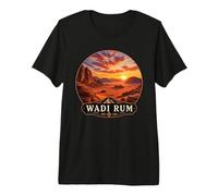 Stunning Wadi Rum Desert Sunset Middle East Landscape Premium T-Shirt
