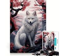 Stunning White Fox 1000 Piece Jigsaw Puzzles for Teenagers Smart Game Bonding Time Image Assembly Fine Art Piece 38x52cm