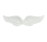 Stunning White Resin Glitter Hanging Angel Wings - 7cm x 28cm (1 Pc.) - Elegant & Unique Design, Great Gift or Personal Keepsake - Perfect Home Decor