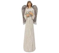 Stunning White Resin Large Evangeline Angel Ornament - 28cm x 9.2cm (1 Pc.) - Exquisite & Beautiful Accent Durable Material - Perfect for Home Decor & Unique Gift Idea