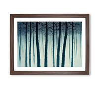 Stunning Winter Forest Framed Print | A2 Walnut Framed Wall Art | Ready to Hang | Modern Landscape Picture | Living Room Bedroom Lounge Office