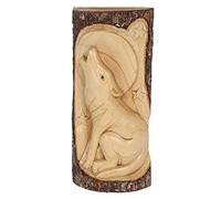 Stunning Wolf Wood Carving - 30cm (1 Pc.) Unique Handcrafted Decor, Durable Wood Construction, Eye-Catching Wildlife Art - Perfect Gift for Nature Lovers
