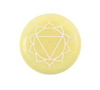 Stunning Yellow Marble Solar Plexus Chakra Meditation Stone - 1cm x 5.5cm (1 Pc.) - Unique & Exquisite Design, Durable Material - Perfect for Home Decor