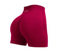 STUNNY Women Athletic Workout Shorts for Women Active Gym Seamless Scrunch Intensify Butt Lifting High Waisted, #0 Ocean Red, S