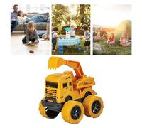 Stunt Inertia Excavator Car Creative Engineering Toy for Kids,Inertia Design,Safety Features,4 Wheel Drive Design