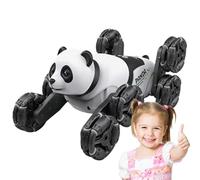 Stunt RC Car Toy - 9.06 Inches Panda-Shaped Remote Control Racing Vehicle | PP Material Interactive Robot Car For Boys Youth Teens Children Students Lights And Music Play