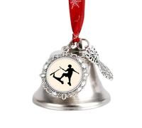 Stunt Scooter Christmas Bell Ornaments Metal Hanging Bell Pendants for Christmas Tree Party Decor Wing Bell