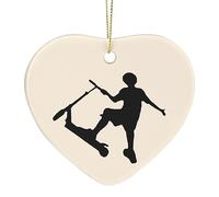 Stunt Scooter Christmas Decorations Heart Shaped Xmas Hanging Ornament for Christmas Tree Party