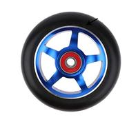 Stunt Scooter Replacement Wheels Plegables 1pcs 100mm Replacement Push/Kick/Stunt Scooter Wheels With Bearings Amp Bushings Parts Accessories(Blue)