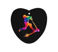 Stunt Scooter Rider Car Air Freshener Decorative Hanging Aromatherapy Tablets for Car Trucks Love form