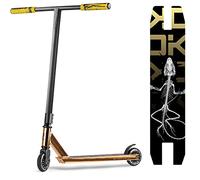 Stunt Scooter SOKE Pro Street Neo | Chrome Kick Scooter with ABEC 9 | Ball Bearing Scooter Adult and Children SOKE | Various Designs Available | Size: 100 x 24 mm