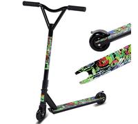 Stunt Scooter, Street Trick Scooter with 100mm PU Wheels ABEC-5 Bearings, Beginner Level Kick Scooters for Kids Teens, Freestyle Stunt Scooters Ages 8 9 10 11 12+(Light Green)