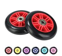 Stunt Scooter Wheels - 100mm (Red, 2 Wheels)