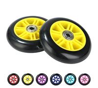Stunt Scooter Wheels - 100mm (Yellow, 2 Wheels)