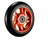 Stunt Scooter Wheels Scooter Wheels 100mm With Aluminum Alloy Hub Spacer Bush High-Elastic PU Bearings Skates Kick(1pcs Orange)