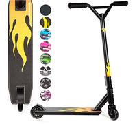 Stunt Scooters - Pro Scooter for Tricks and Stunts by Land Surfer - Land Surfer Flame - Scooter for Kids Ages 8-12 Teens Boys and Girls