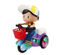 Stunt Spin Dance Tricycle, Rotating Action Motorcycle Toy, Musical Toy with Dynamic Lights, 360 Degree Rotating Bike with Cool Sound, Play Accessory, Tricycle Use for Girl Preschoolers School