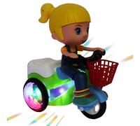 Stunt Tricycle Toy - ABS, Rotating Toys, Trick Ride Model | Wheel Design, Durable Action Toy For Kids, Creative Indoor Play, Desk Display, And Gift Use
