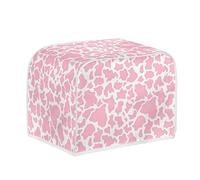 STUOARTE 4 Slice Cow Print Toaster Cover Bread Maker Cover Kitchen Small Appliance Cover, Dust and Fingerprint Protection, Machine Washable, Pink