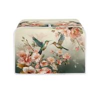 STUOARTE 4-Slice Hummingbird Flower Printed Toaster Cover Dustproof Bread Toaster Oven Dust Cover Kitchen Appliance Anti Fingerprint Protection for Women