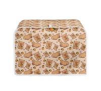 STUOARTE Capybara Orange Printed 4 Slice Toaster Cover for Women and Men, Washable Toaster Dust Cover Fingerprint and Dust Protection, Kitchen Small Appliance